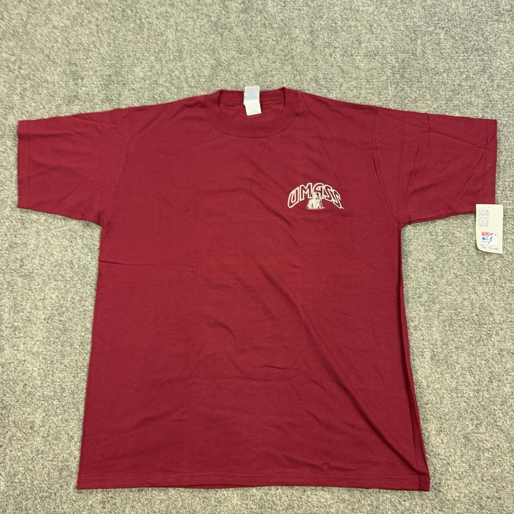 Vintage UMass Minutemen Shirt Mens XL Red NCAA College The Game Mascot 90s